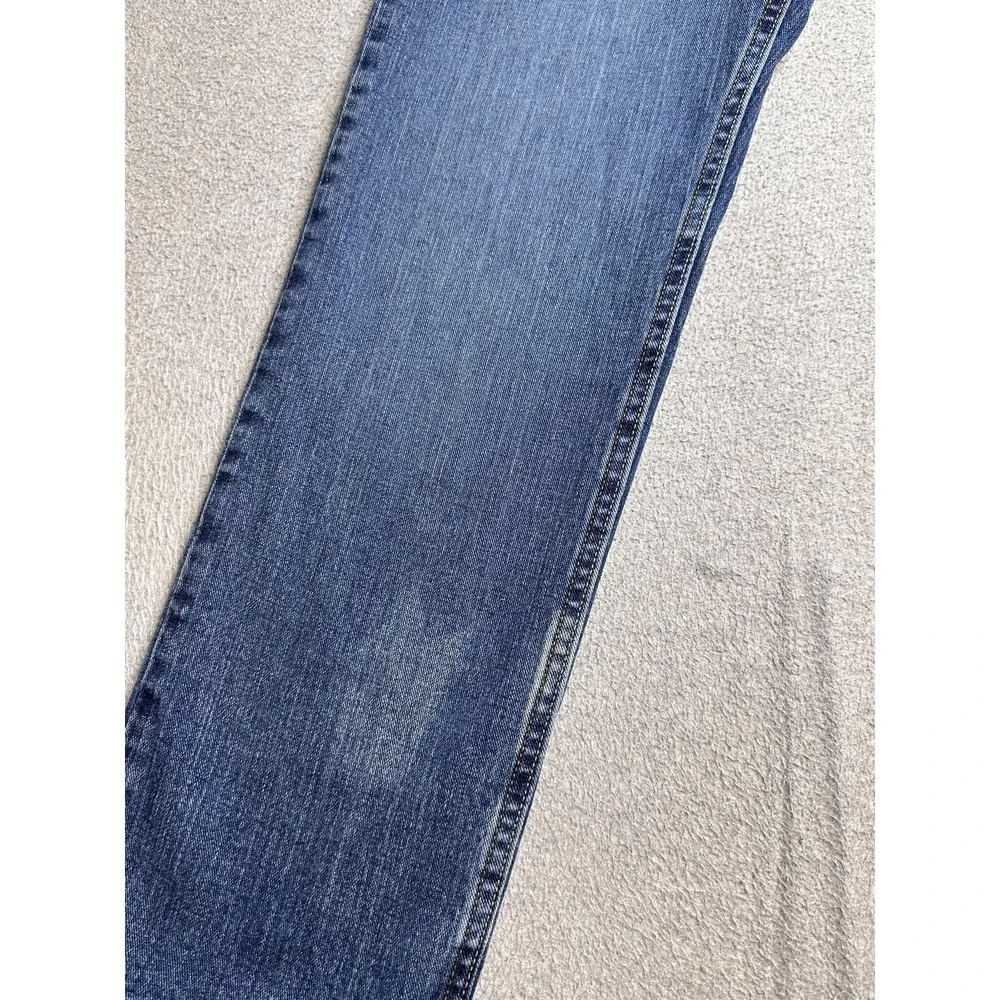 Vintage Lee Regular Fit Straight Jeans Mens 34x30 Medium Wash Blue Denim Stretch